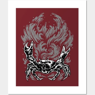 Crab Illustration Posters and Art